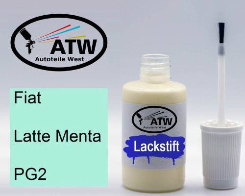 Fiat, Latte Menta, PG2: 20ml Lackstift, von ATW Autoteile West.